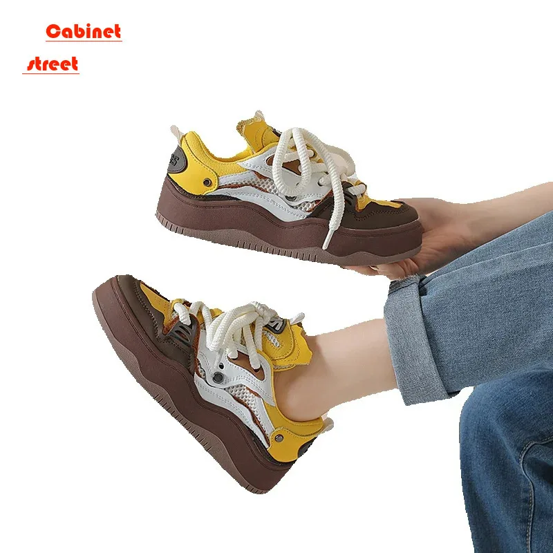 

Sofa Cat Pair Skate Women Sneakers Vulcanize Shoes Platform Wave Original Design Bread Retro Niche Couple Women's Flat Skate