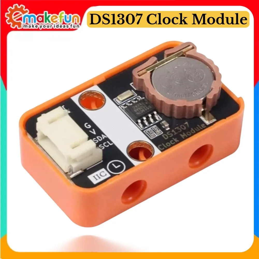 DS1307 Real-Time Clock Module Low-Power RTC Time/Calendar 56-Byte RAM Backup Battery Support 5V for Arduino/ESP32/micro:bit