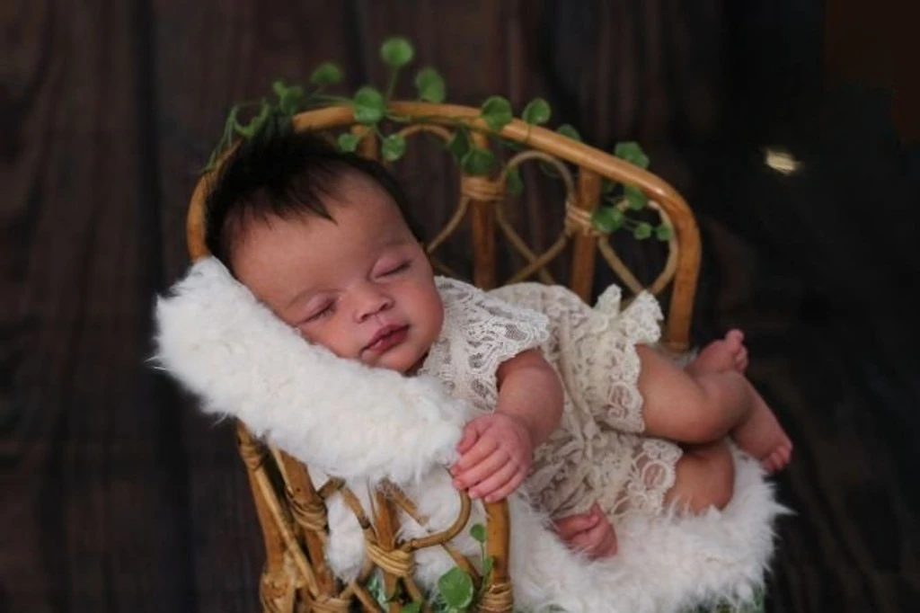 NPK 20인치 미완성 무도색 DIY 핸드메이드 DIY 부품 리본돌 키트 코코 슬리핑 베이비 신생아 바디 포함