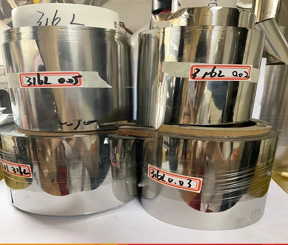 1 Meter Width 100mm 316 Stainless Steel Foil Strip Sheet Thin Plate Thickness 0.01/0.02/0.03/0.05/0.06/0.08/0.1-1.5mm