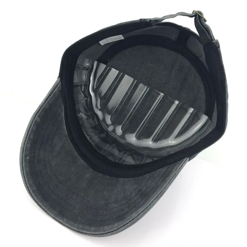 Gorra militar de cabeza grande para hombre, gorro informal lavado con lengua de pato, para primavera y verano, envío gratis