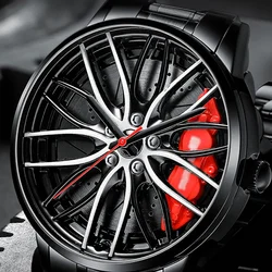 Novo estoque!! Watch Hub de design personalizado para carro esportivo Rim Relógio esportivo impermeável criativo 2021 masculino relógio de roda relógio de pulso