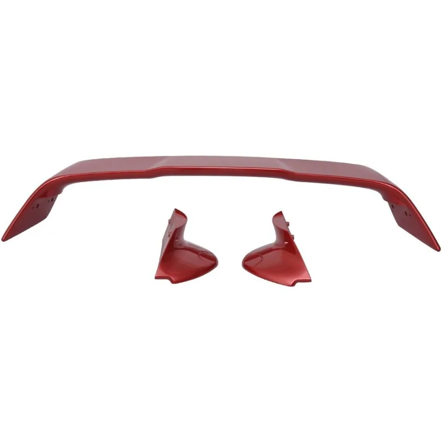 EVO Style Painted Rear Trunk Lid Spoiler Wing Lip for 20082017 Mitsubishi Lancer ABS Plastic Design with Rally Red Metallic Fin
