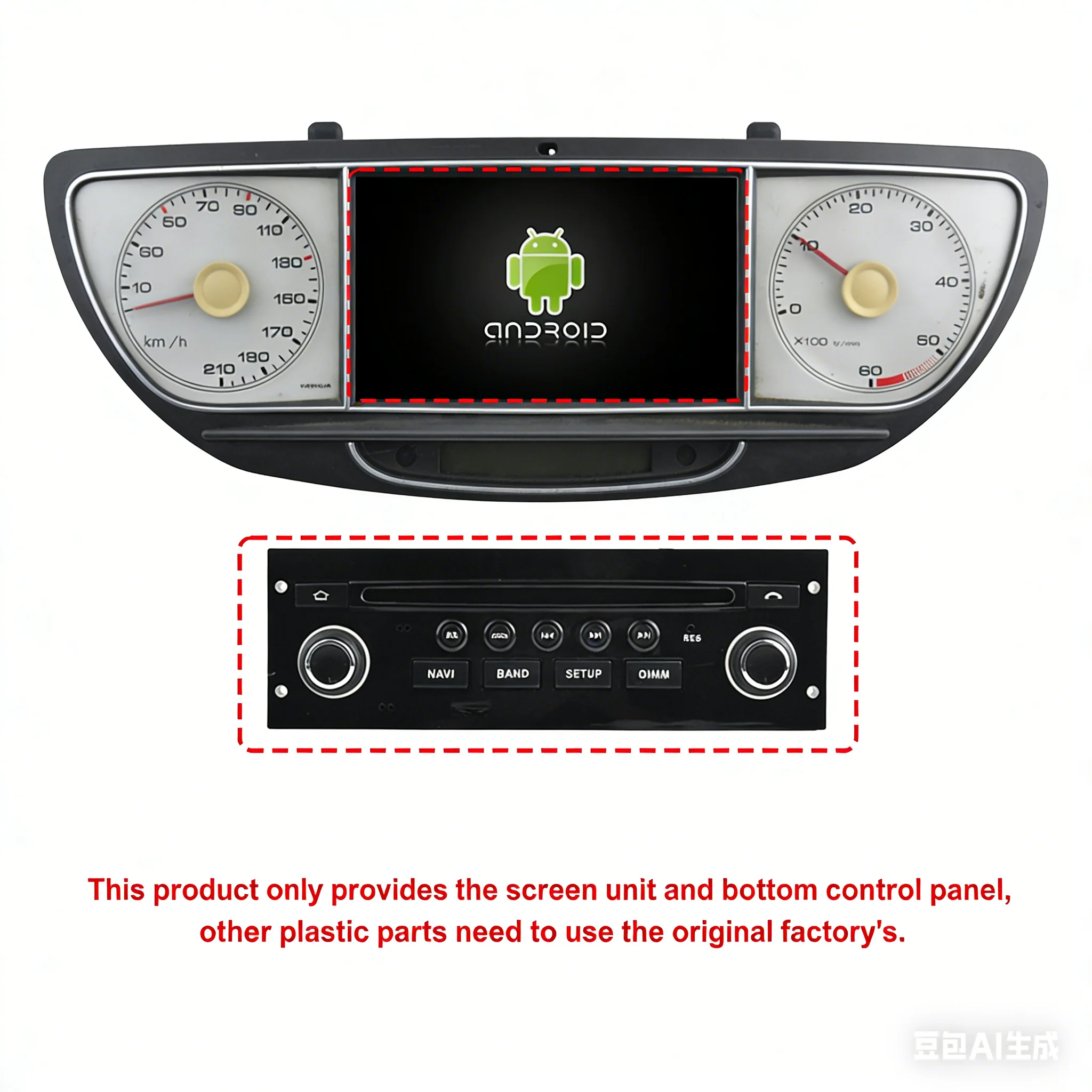 7 inch autoradio OEM-stijl zonder DVD-speler voor Peugeot 807 CITROEN C8 2002 2003-2014 Auto Multimedia Stereo GPS CarPlay speler