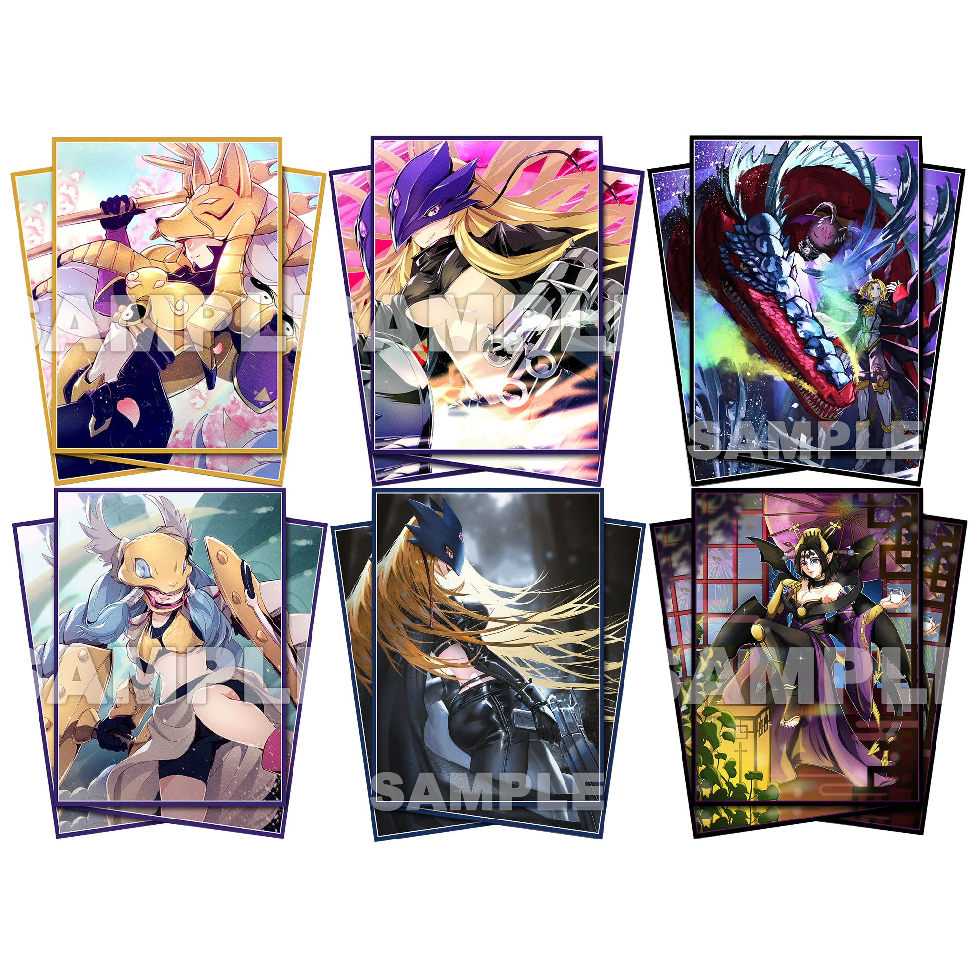 60 unids/set 67X92Mm Diy Digimon Zephagamon Angewomon funda para tarjeta Ws Ptcg Dtcg Gallantmon tarjeta protección cubierta Anime tarjeta regalo juguete