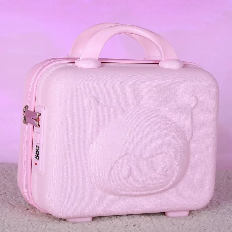 الكرتون المحمولة حقيبة فتاة 14 بوصة سانريوس جديد حقيبة مستحضرات التجميل Kuromi صندوق تخزين صغير الإبداع تذكارية هدية صندوق