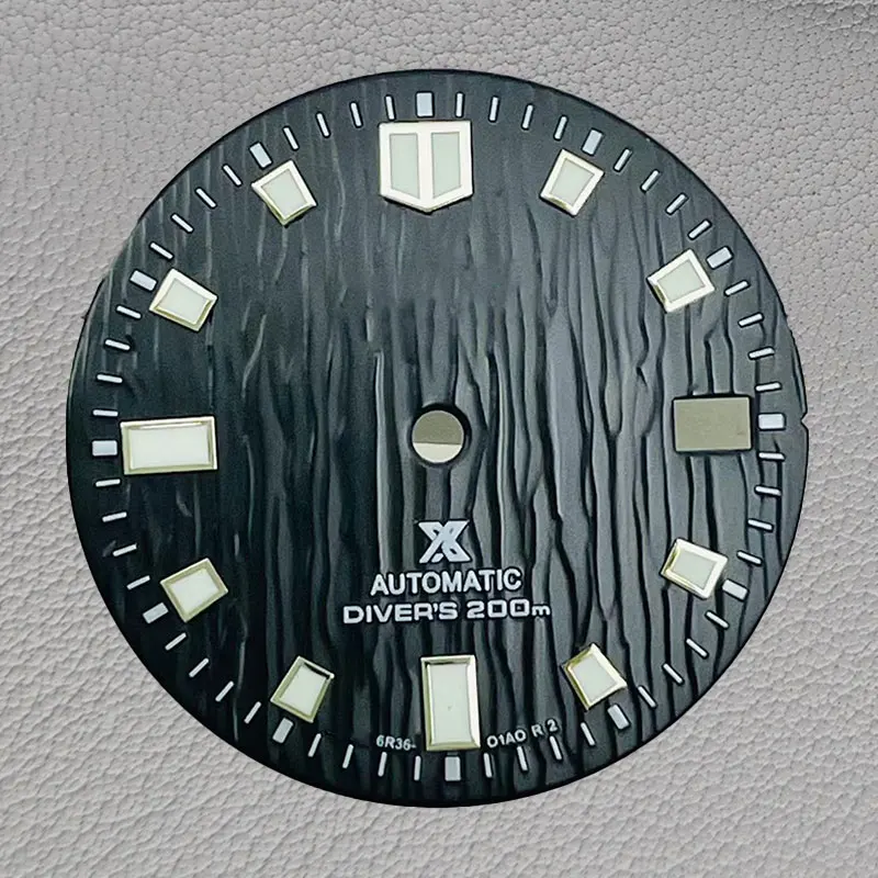 Modified NH35 dial light blue NH35/NH36 mechanical diving surface c3 strong green luminous dial accessory