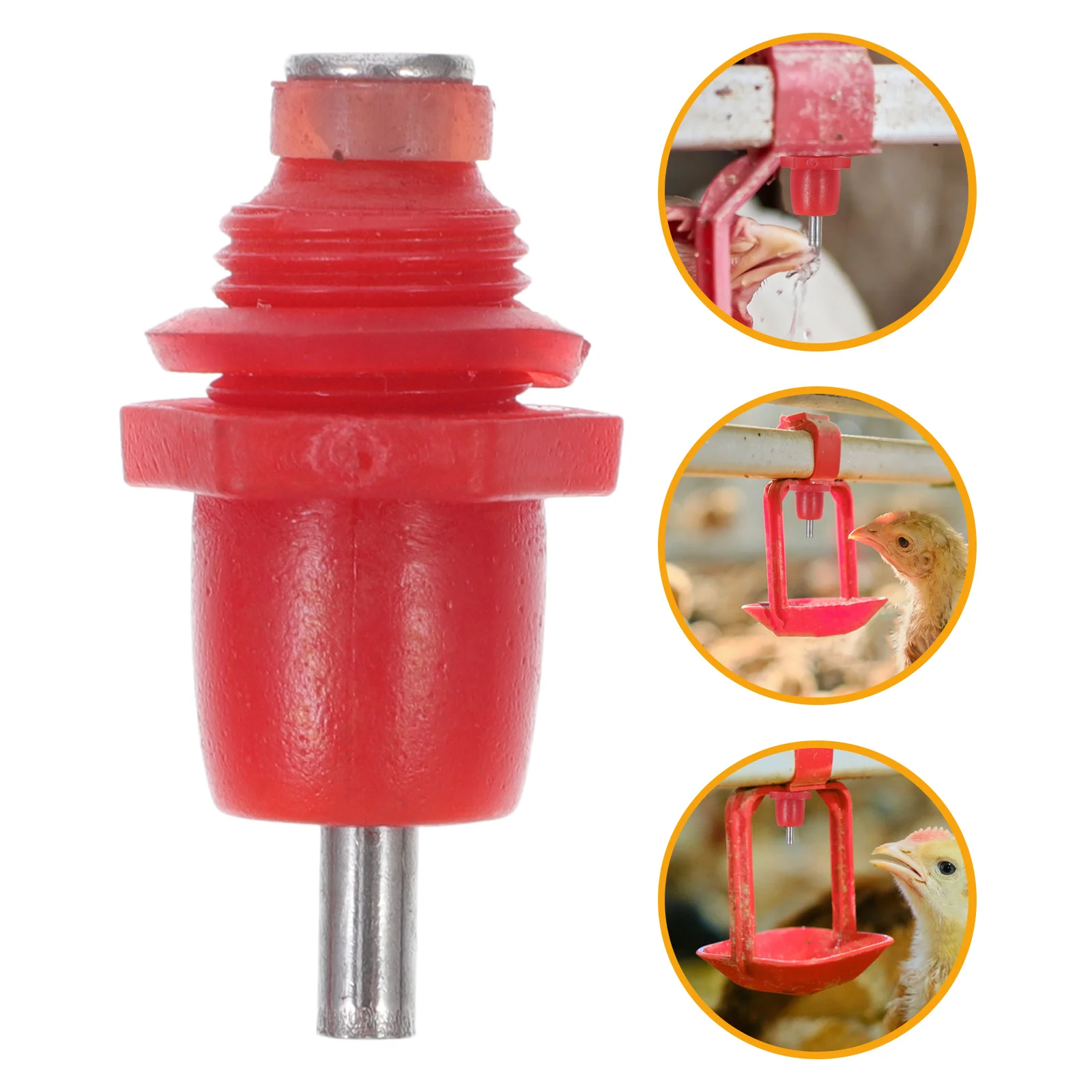 

20pcs Chicken Waterer Nipple Automatic Poultry Drinking System For Bucket Farm Supplies Water-Saving Chicken Nipples For Hens