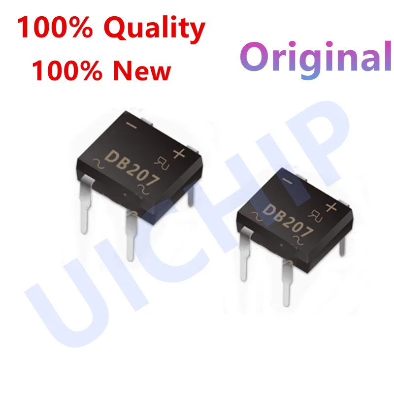 20PCS DB207 Bridge Rectifier DIP4 1000V 2A DB207S Power Diode Rectifiers Electronic Components IC