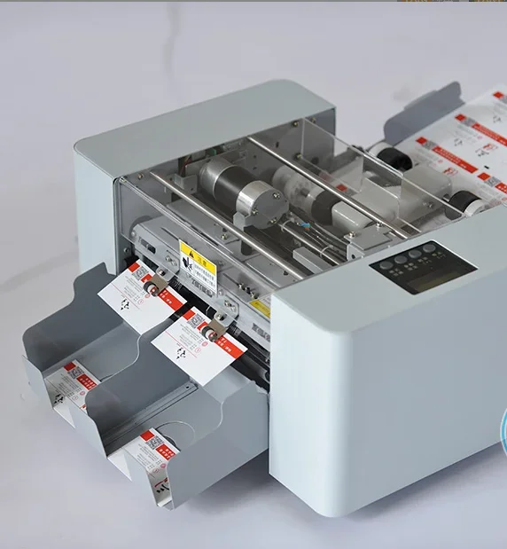 Desktop Business Card Slitter, Automatic Name Card Cutter for A4 Paper, Graphic Shop Card Cutting Equipment