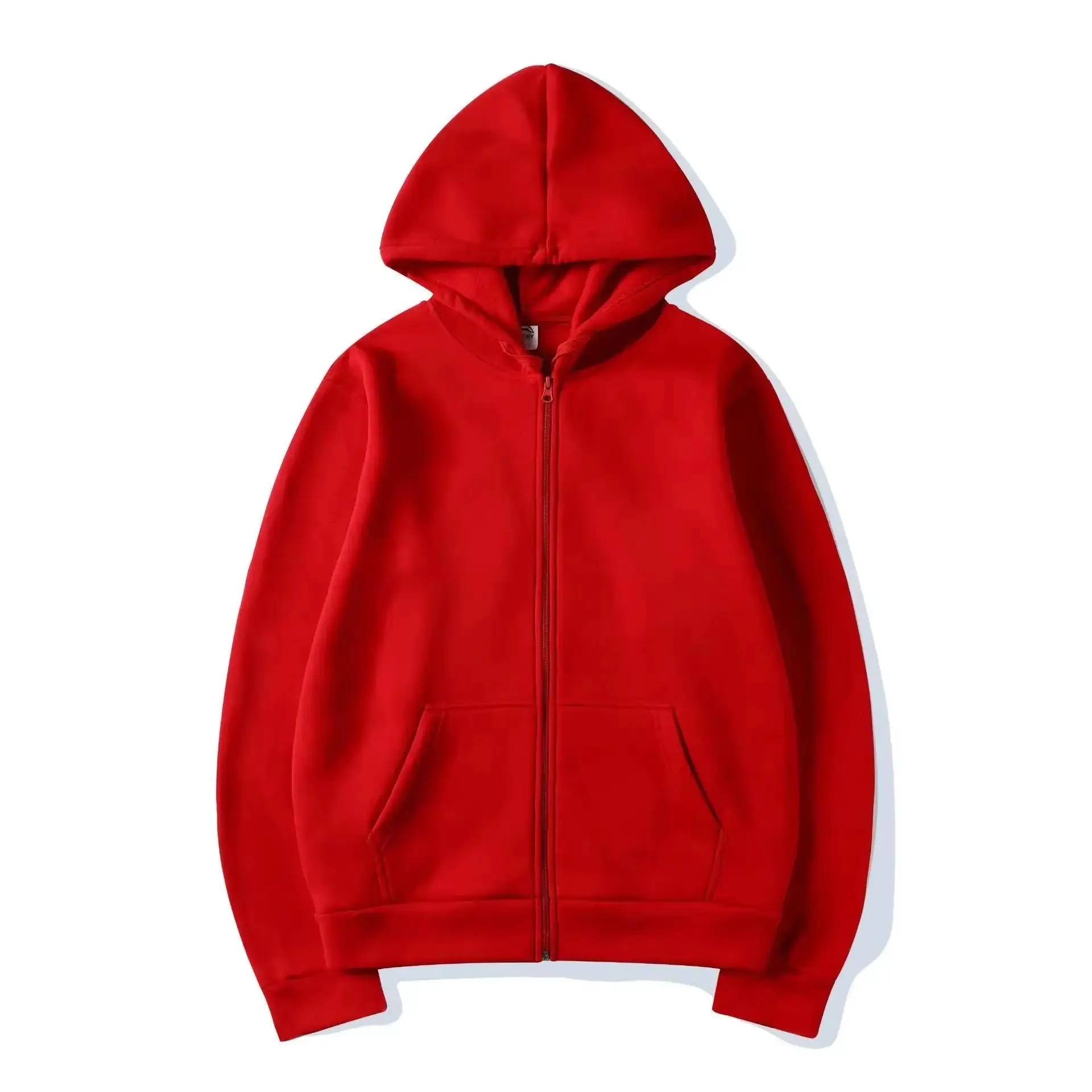 2026 Spring and Autumn New Style Male and Female Couple Zipper Hoodie Casual Solid Color Jacket Outdoor Street Sportswear view 5