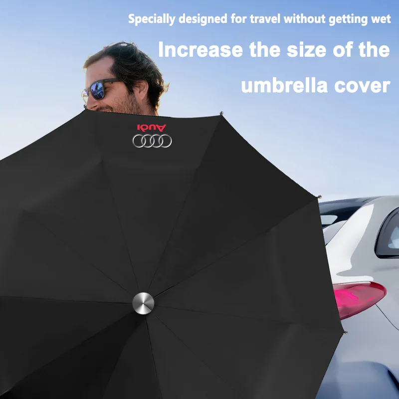 Fashion Car Automatic Folding Umbrella Big Cover Face For Audi A4 B5 B6 B7 B8 B9 A3 8P 8V 8L A5 A6 C6 C5 C7 4F A1 A7 A8 Sline