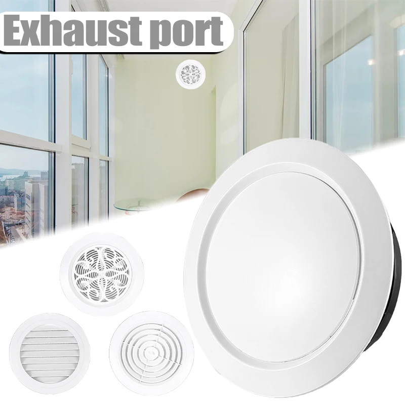 Decorative Air Vent Cover Round Ventilation Grill Outlet with Built-in Screen Mesh Adjustable Outlet for Wall Ceiling New