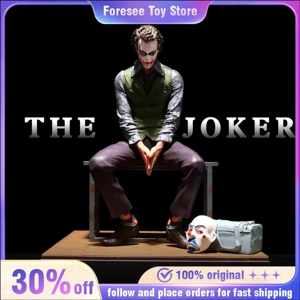 28cm Detective Comics Joker Figure Action Mafex Suicide Squad Joker Anime Figure Harleen Quinzel Supervillain Model Gift Toys