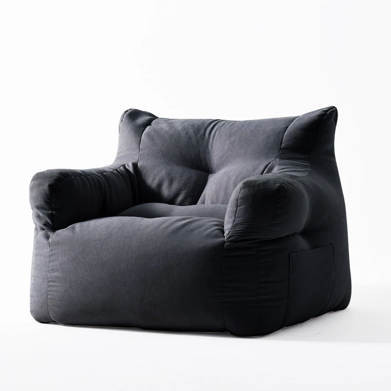 Sofas Cover Puff Chairs Without Filler Linen Cloth Lounger Seat Bean Bag Pouf Puff Couch Tatami Pouf Salon Puff For Living Room