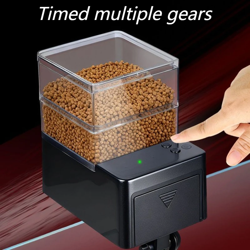 Automatic Fish Feeder Smart Timing Large Capacity Fish Food Dispenser Adjustable Koi Feeding Machine Fishes Feeding Dispenser