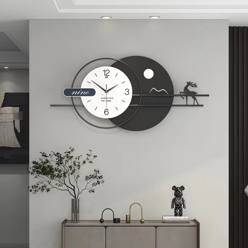 Nordic Design Clock Wall Hanging Luxury Silent Living Room Wall Clock Modern Creative Orloge Murale Moderne Room Decorarion