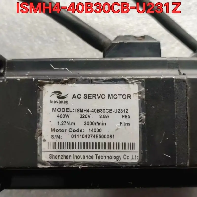 Second-hand disassembled servo motor ISMH4-40B30CB-U231Z function test is normal