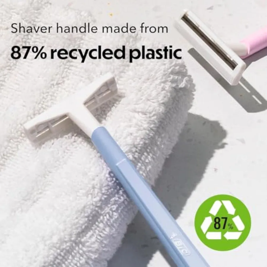 BIC Silky Touch wegwerpscheermessen met 2 mesjes voor dames in mooie pastelkleuren met slanke koppen voor een soepele, zachte ontharing op Sen