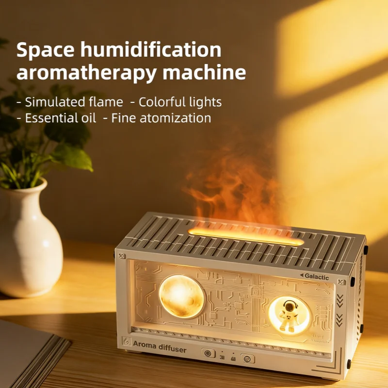 

Ультразвуковой USB-увлажнитель-ароматизатор в форме космической капсулы с LED-ночником для дома и офиса