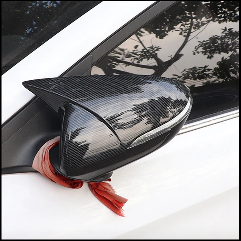 

For Hyundai I30 2017 2018 2019 2020 Rearview Mirror Cover Cap Housing Sticker Trim With Horn Car Accessories Auto Parts Styling