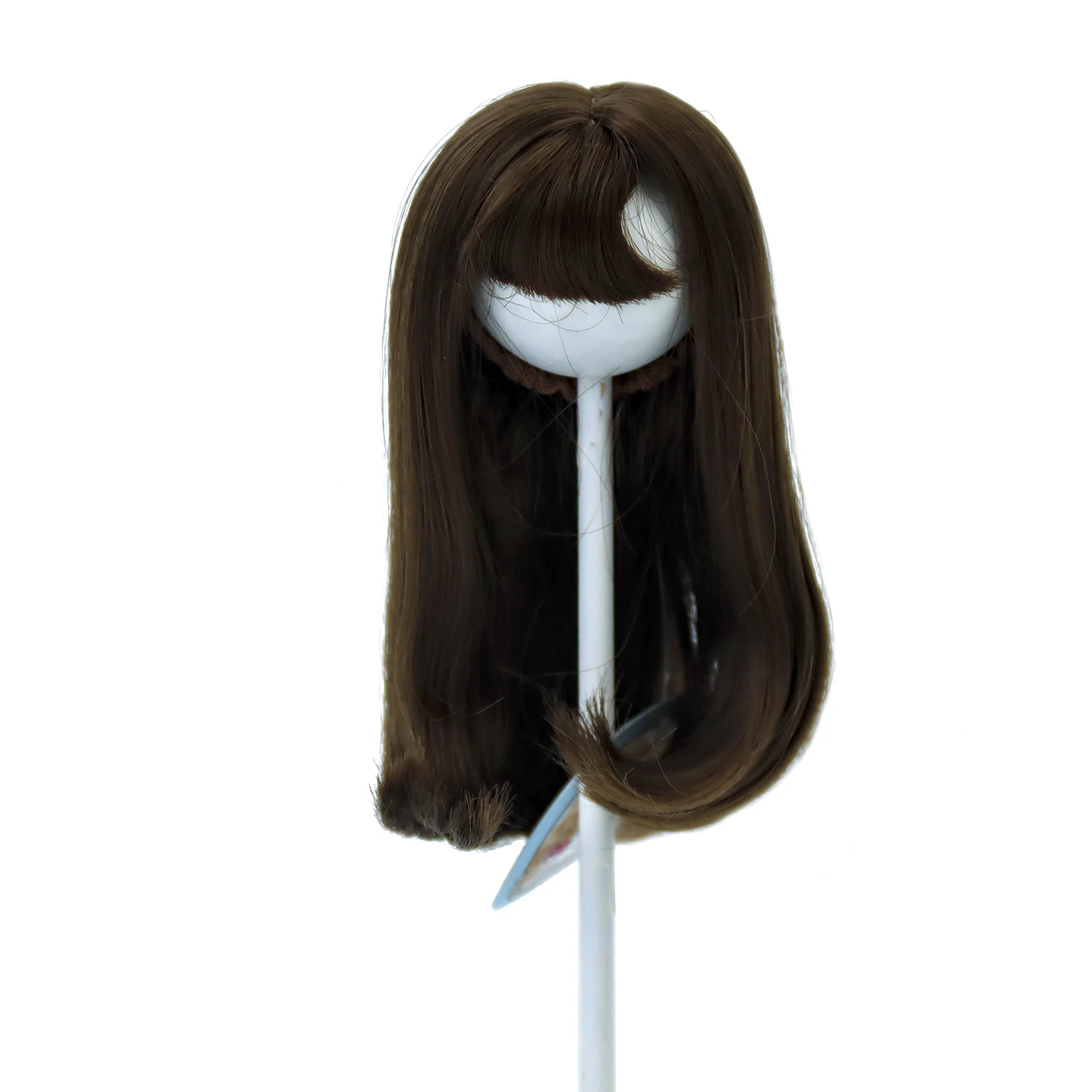 

New 1/8 OB11 Doll Wigs 5-6'' 14-15cm Head Long Straight With Bangs BJD SD Doll Hair Accessories High Temperature Fiber DIY Tress