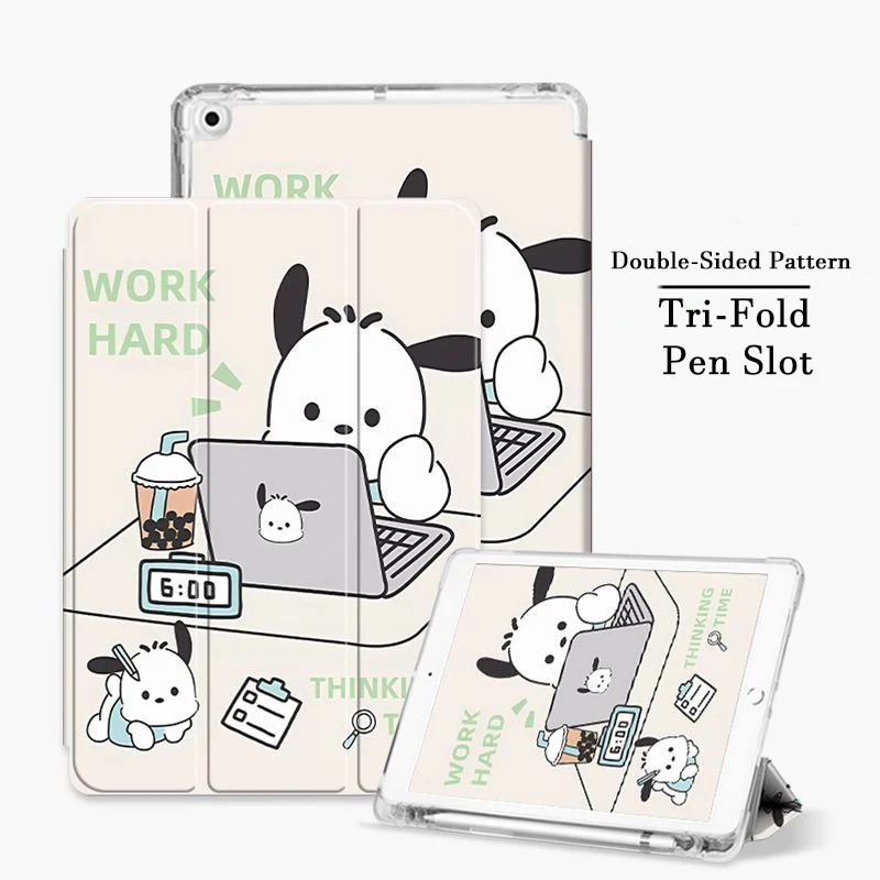 

For 10th Generation 10.9 Inch Pochacco iPad Case 7/8/9th 10.2in Cartoon Case 2024 Air Pro 11in Mini4 5 Tablet Cover Kids Gift