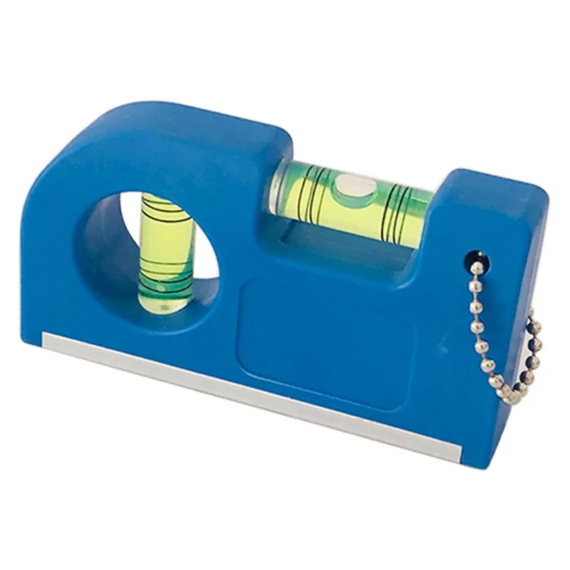 protractor keychain 2 in 1 Mini Pocket Level Tool 2 Bubble Spirit Leveler Metal Key Chain Hook Factory Machinery Level Instrumen