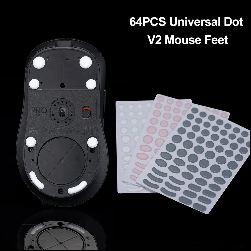 TBTL V2 Universal Dots Arc Edge Mouse Feet For G Pro X Superlight Starlight 12 Ul2 Smooth Thickened Wear-resistant Replacement