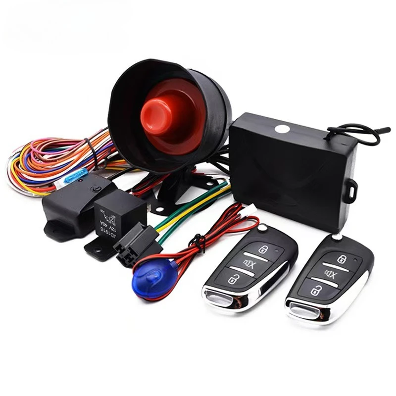 DC 12V 24V Audible & Visual Vibration Burglar Alarm With Remote Control Lock / Unlock door & Open the trunk for universal Auto