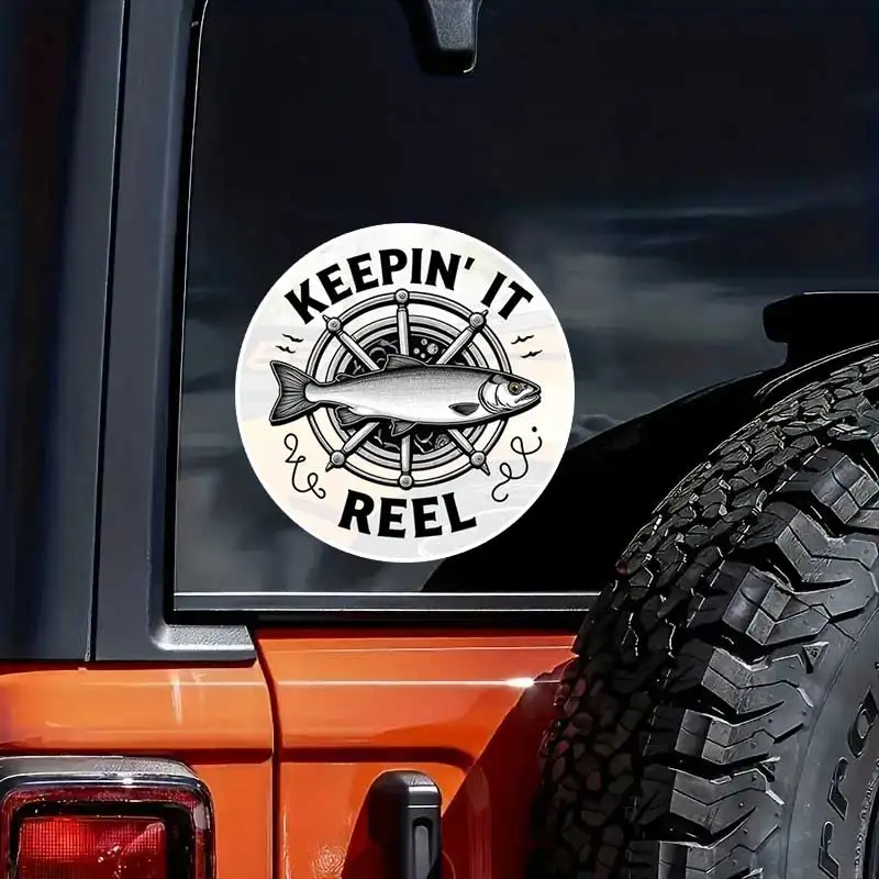 Retro Fishing Car Sticker Waterproof Vinyl Decal on Bumper Rear Window Laptop Self-adhesive Decal For Car Accessories Y895