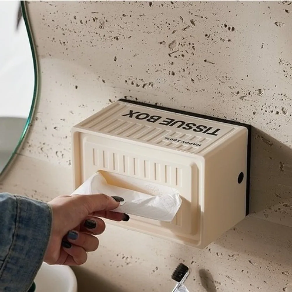 Taschentuchbox im INS-Stil, platzsparend, leicht nachfüllbar, Servietten-Organizer, Mehrzweck-Taschentuchpapier-Aufbewahrung mit großer Kapazität