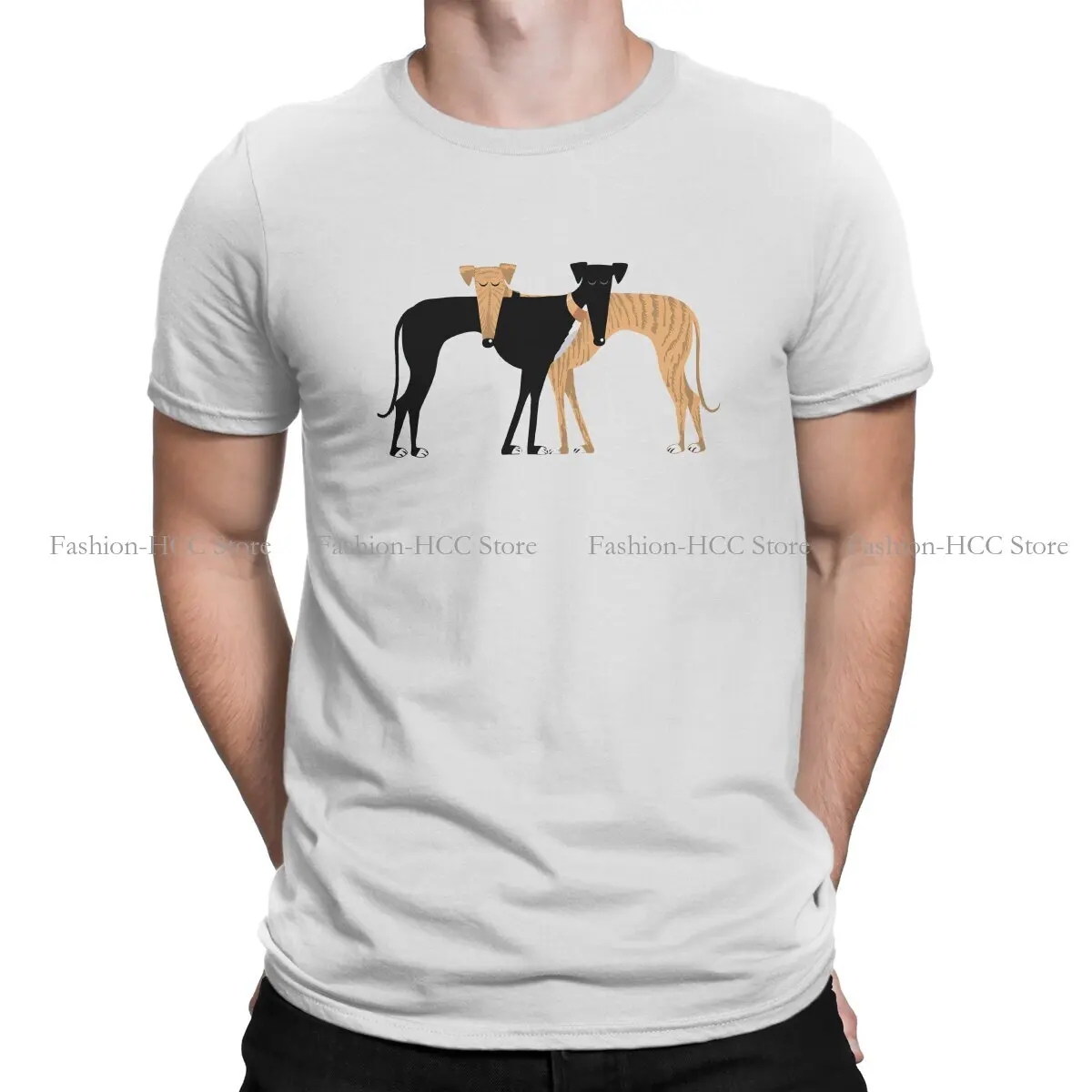 Geryhound Greyhounds Dog TShirt for Men Head Rest Brindle Hound Soft Summer Tee T Shirt Novelty Trendy