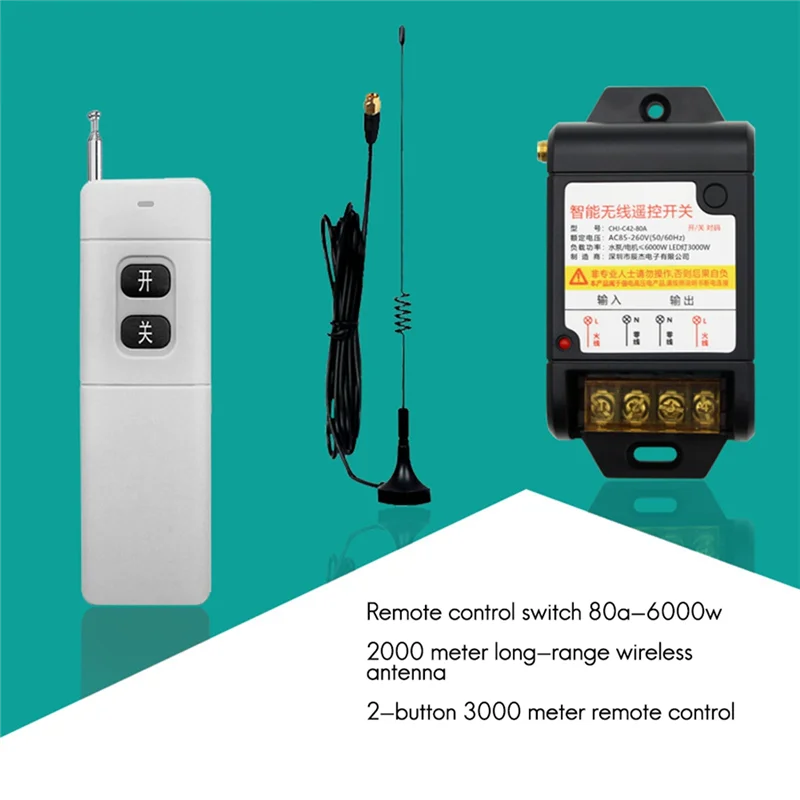 AF91-200-3000M Transmitter Long Range Distance RF Remote Control ASK High Power Wireless TX 130MW