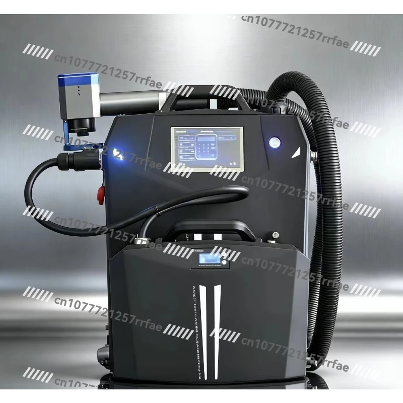 Portable pulsed laser paint remover 100W with battery 1440Wh for metal and wood surface cleaning