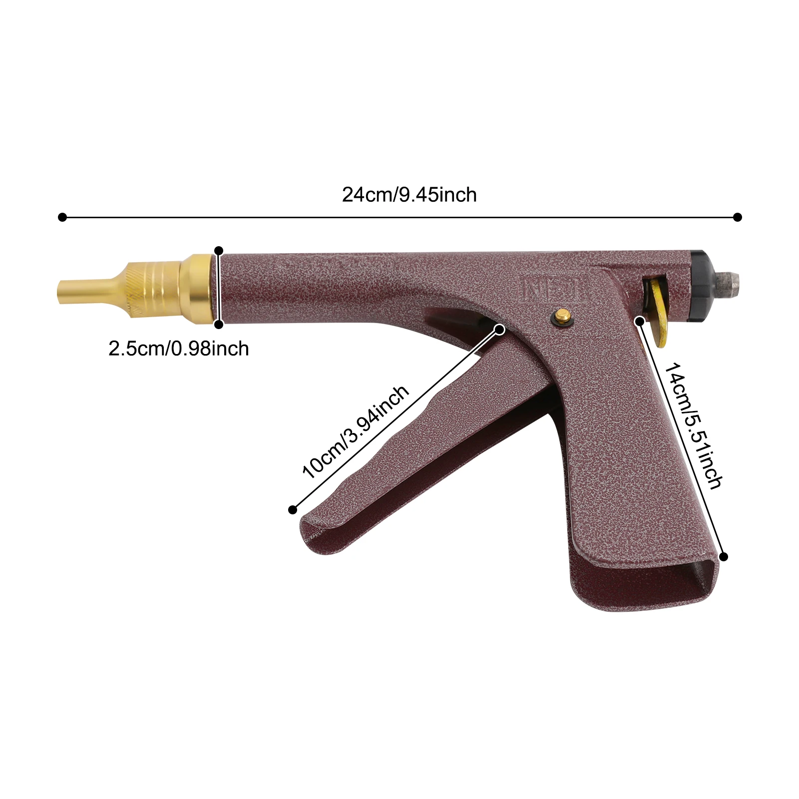 ﻿   طقم إصلاح الإطارات بدون أنابيب عالي الكفاءة للمركبات المتعددة مع 45 #   مسدس إصلاح عجلة الإطارات الصلبية