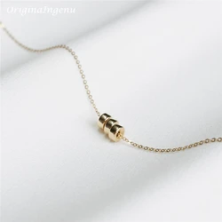 14K Gold Filled Beads Necklace Minimalism Gold Necklace Gold Choker Boho Women Jewelry Pendants Collier Femme Kolye Collares