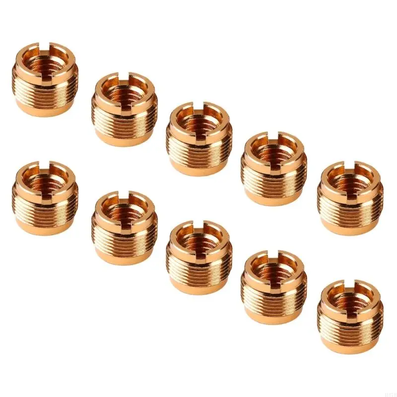 H37B 10pcs 5/8 ถึง 3/8 อะแดปเตอร์สกรูน็อตเกลียวสำหรับไมโครโฟนไมโครโฟนยืนตัวยึดคลิปไมโครโฟนปรับได้