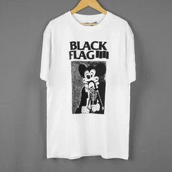 Black Flag T-Shirt Hardcore Punk SST Husker Du Bad Brains Men's Clothing Short Sleeve Cotton Tee Shirt