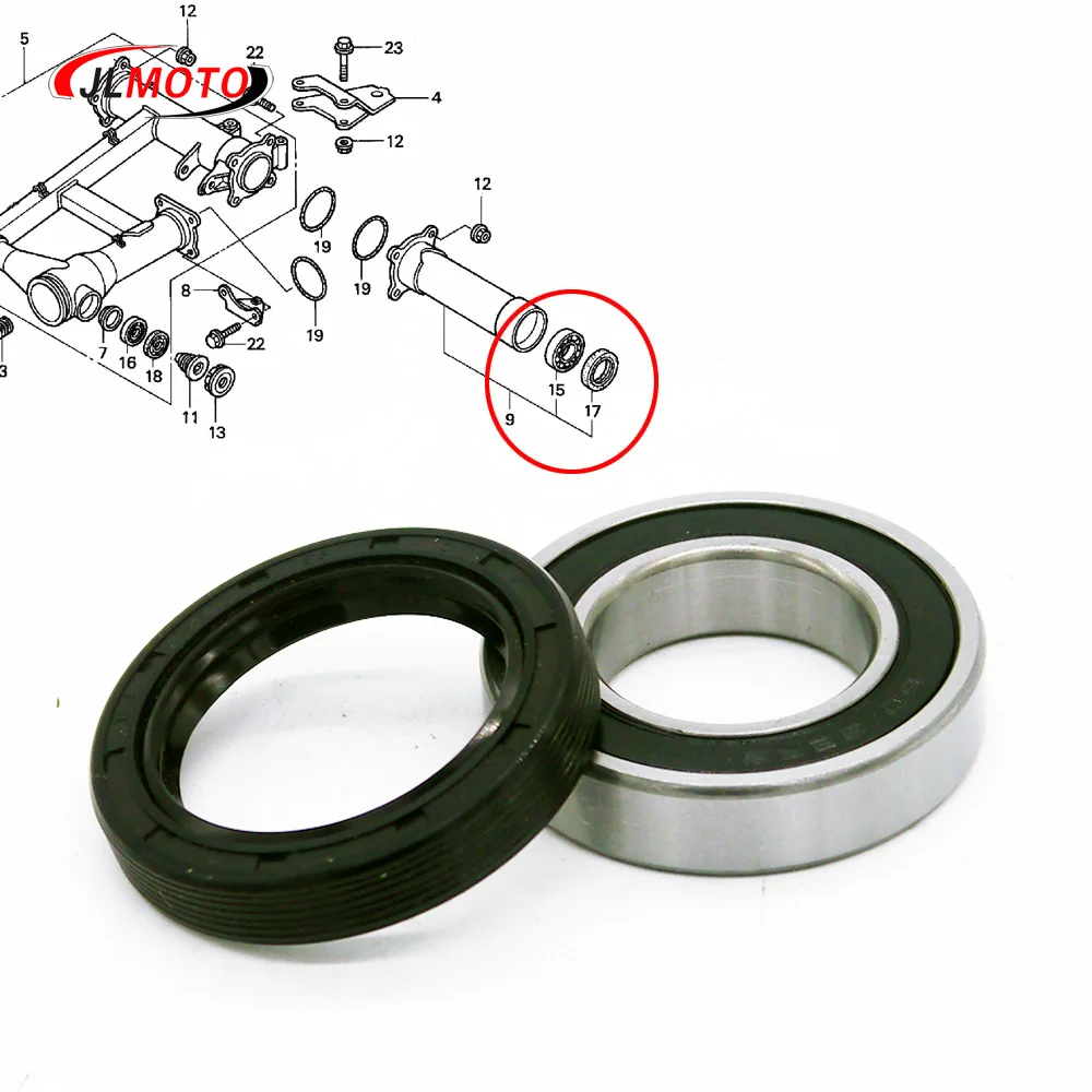 Left Rear Axle Carrier Wheel Bearing & Seal Fit For Honda Quad Bike ATV TRX350 400 420 500 FOURTRAX Foreman Rubicon 4X4 4X2