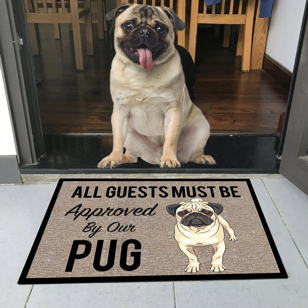 CLOOCL All Guests Must Be Approved By Our Beagles Doormat 3D Print Pet Dog Doormat Non Slip Floor Mat Decor Porch Drop Shipping