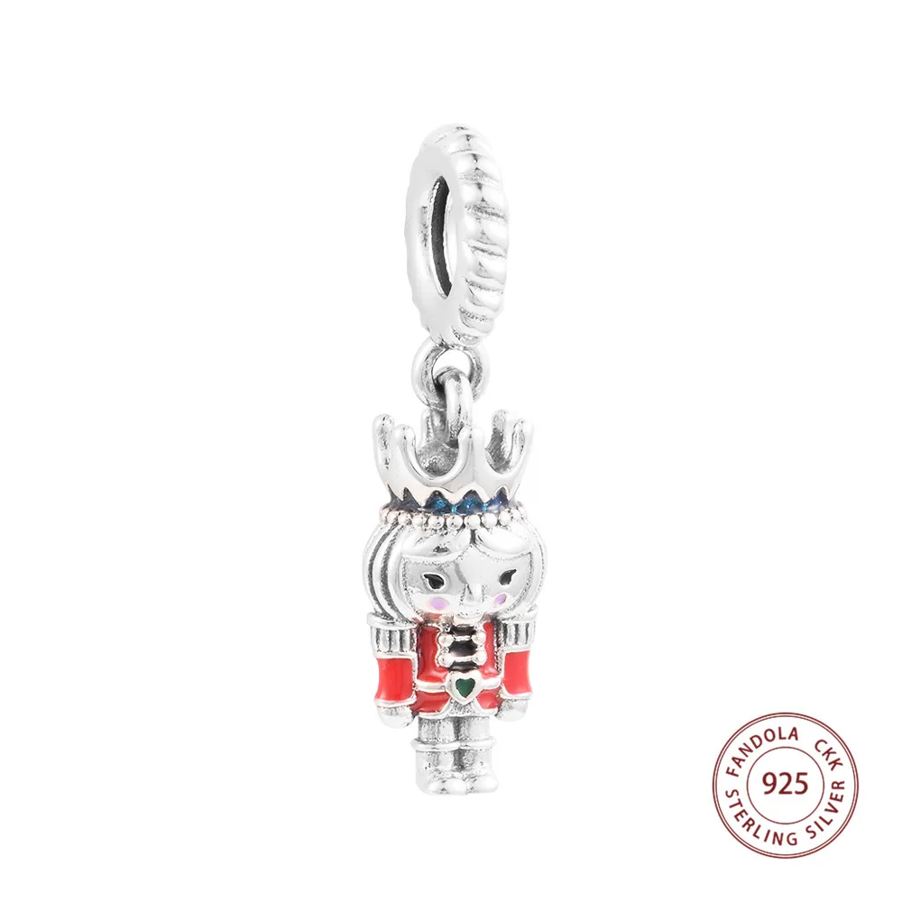 

Fits Pandora Bracelets Festive Nutcracker Dangle Charm Original 925 Sterling Silver Beads for Jewelry DIY Plata