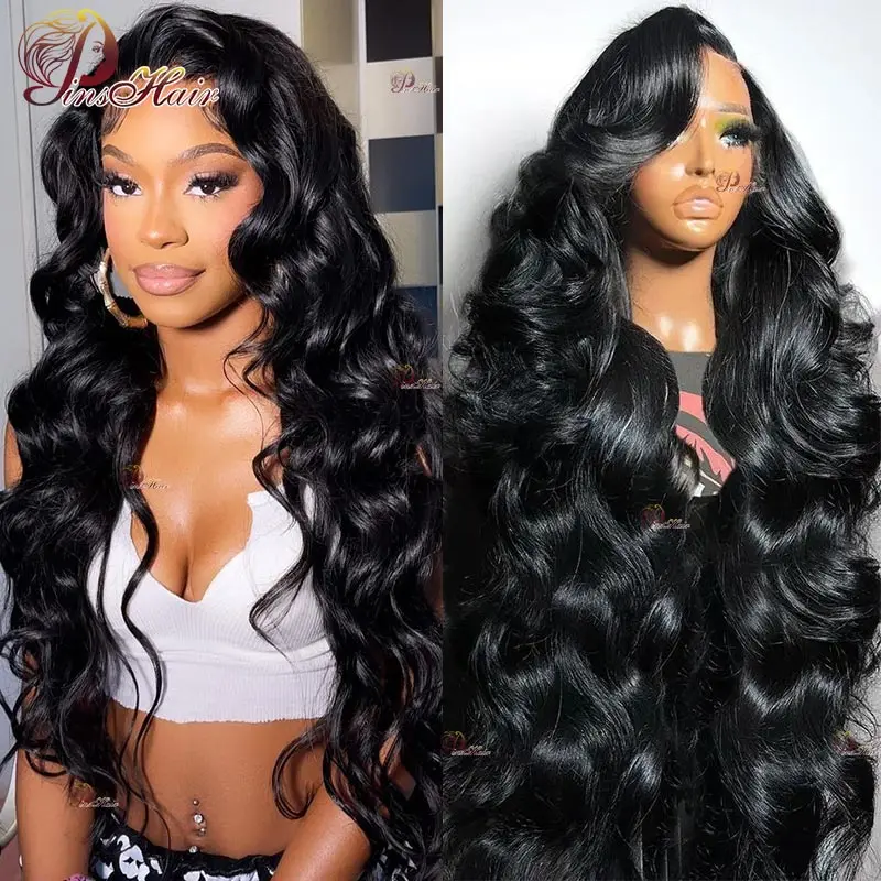 

13X6 Lace Front Human Hair Wigs Body Wave Pre Plucked 13X4 Transparent Lace Frontal Wig For Women Remy Human Hair 180% 34inches