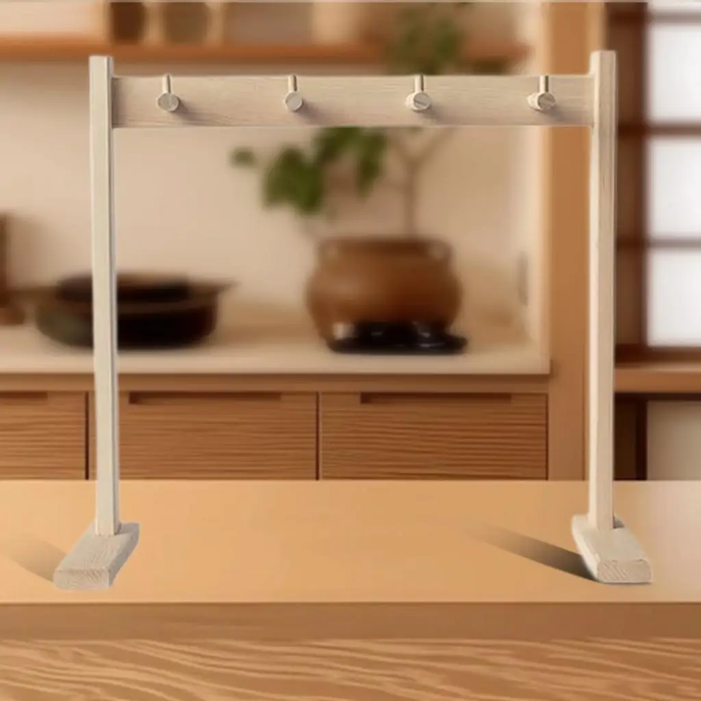 

Wind Chime Stand Multifunctional Easy Assembly Wood Stable Display Rack for Meditation Bedroom Tea Room Exhibition Tabletop