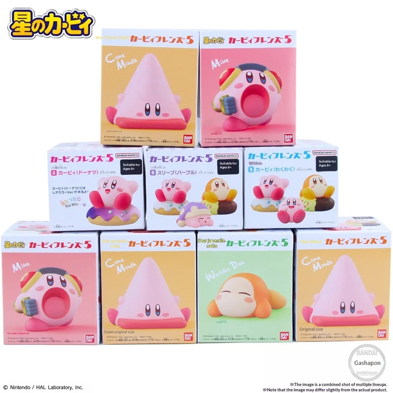 بانداي لطيف كيربي سطح المكتب الشكل ميني غاشابون صندوق أعمى تمثال هدية مجموعة سلسلة جديدة 2