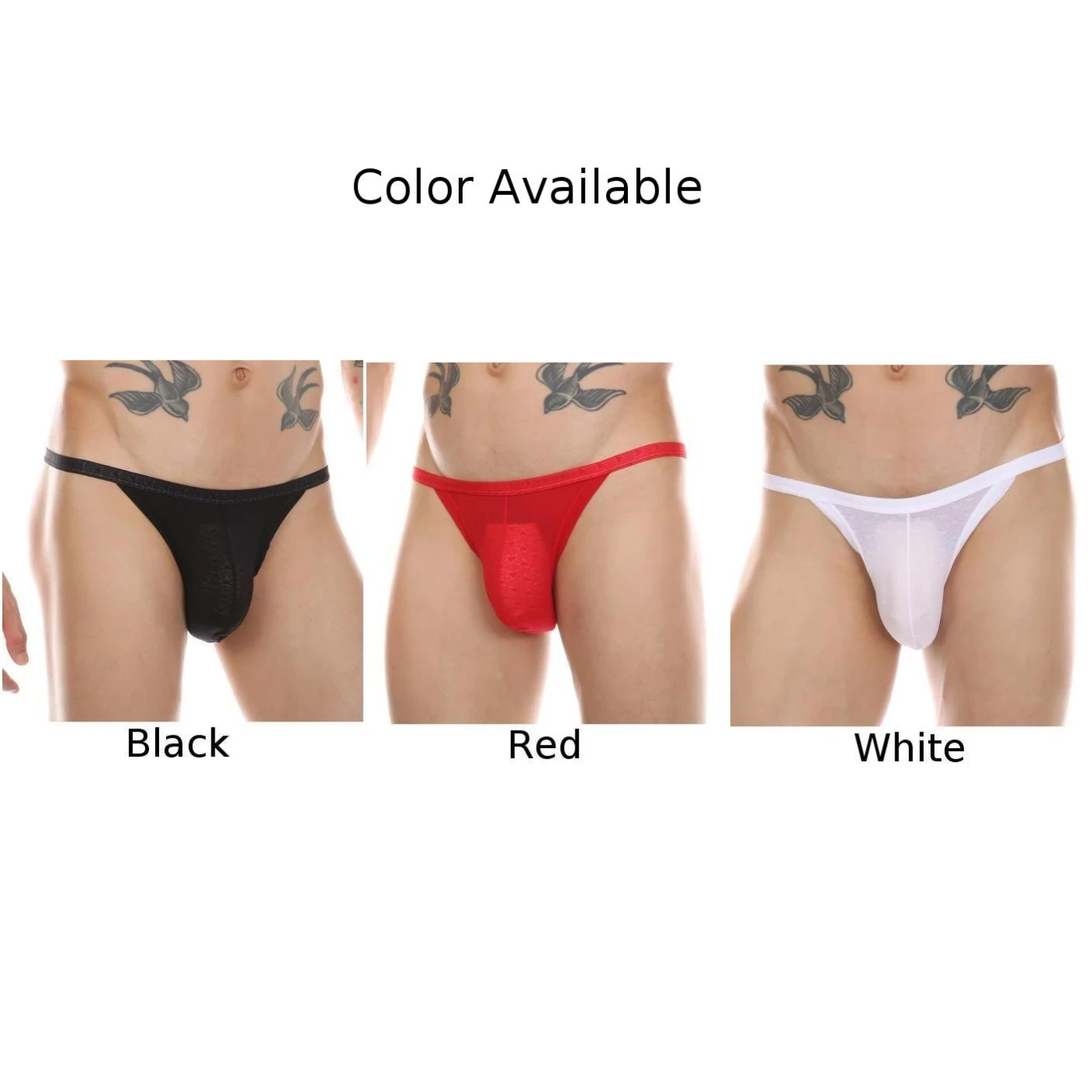 Men See Through Underwear Low Waist Thin Panties Soft Pouch Thong Briefs High Cut Erotic Lingerie Bulge Pouch Sheer Underpants