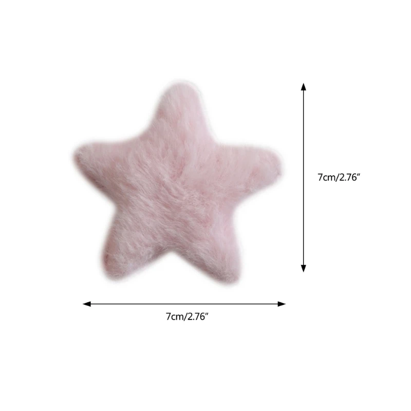 Cute Bangs Clip Hairpin Y2K Ornaments Headdress Hair Accessories Plush Star Y2K-Style Star Mini Star Hairpin