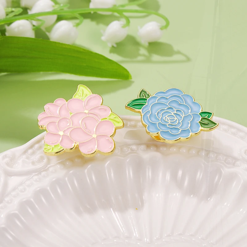 Broche en émail de jardin naturel pour enfants, insignes de revers, cadeau de bijoux de plantes, fleurs de pins personnalisés, arrière-cour, amis