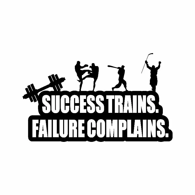 Successful Training Failure Complaint Decals Car Window Decoration Personality Pvc Waterproof Decals Black/white, 16cm*9cm