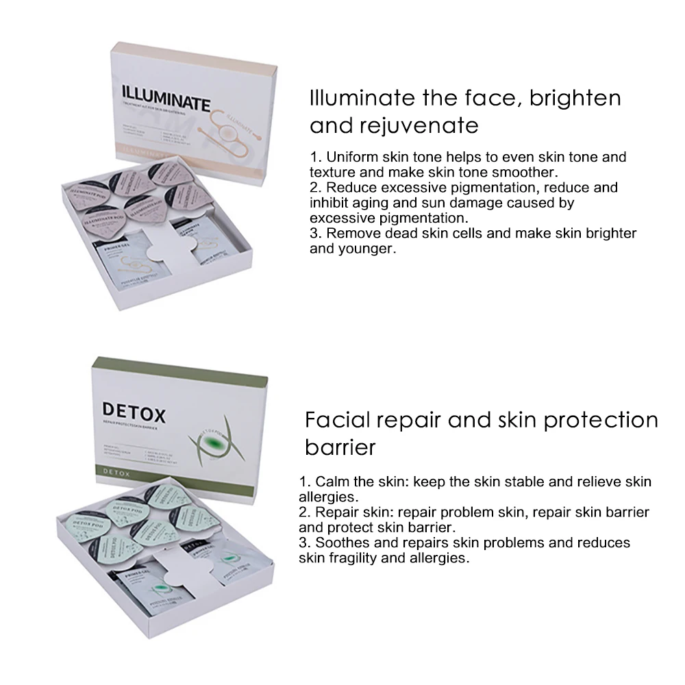 ชุดผลิตภัณฑ์ดูแลผิวหน้าแบบฟองออกซิเจน ช่วยฟื้นฟูผิว ปลอบประโลมและซ่อมแซมผิว สำหรับสปาความงาม